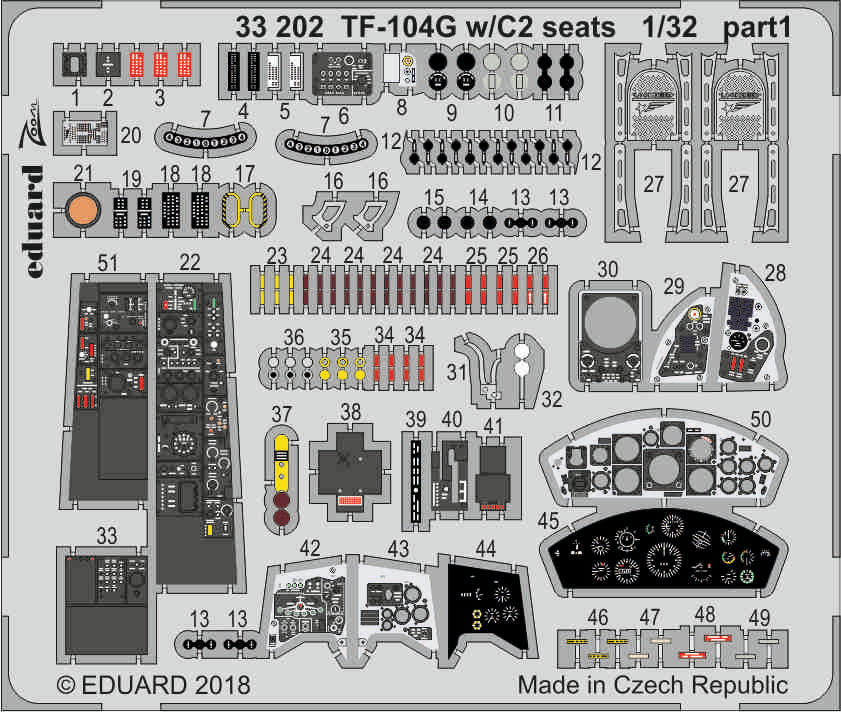 Eduard 33202 1:32 Lockheed TF-104G Starfighter w/C2 seats