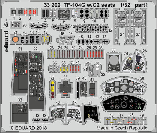 Eduard 33202 1:32 Lockheed TF-104G Starfighter w/C2 seats