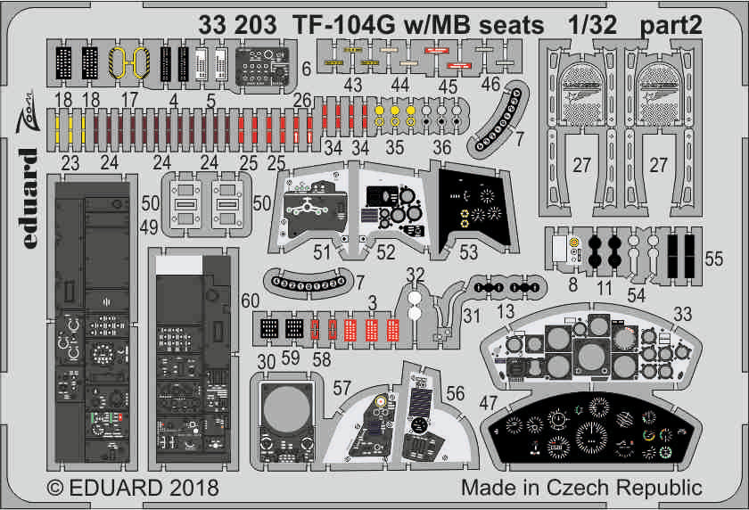 Eduard 33203 1:32 Lockheed TF-104G Starfighter w/MB seats