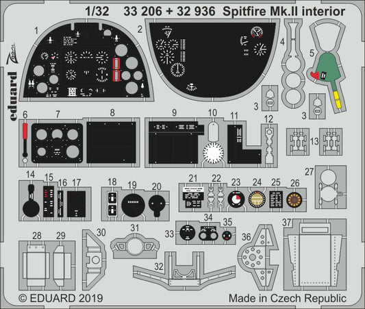 Eduard 33206 1:32 Supermarine Spitfire Mk.IIa interior