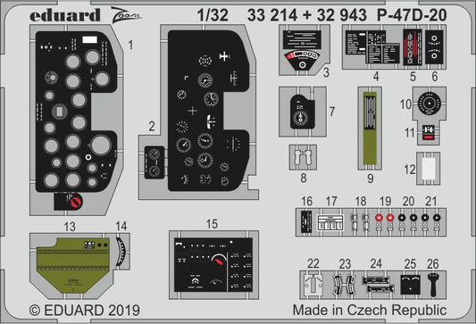 Eduard 33214 1:32 Republic P-47D-20 Thunderbolt