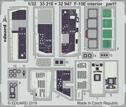 Eduard 33218 1:32 McDonnell F-15E Strike Eagle interior