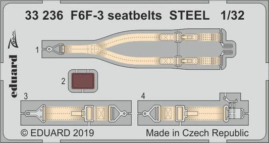 Eduard 33236 1:32 Grumman F6F-3 Hellcat seatbelts STEEL