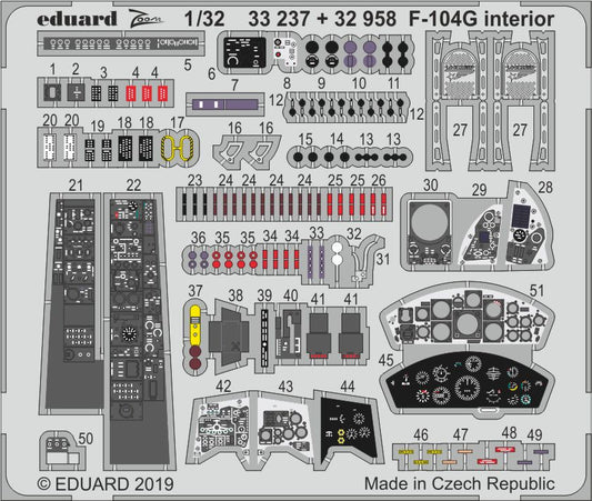 Eduard 33237 1:32 Lockheed F-104G Starfighter interior