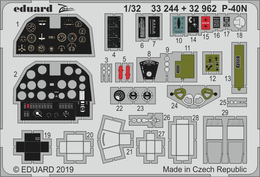 Eduard 33244 1:32 Curtiss P-40N Warhawk