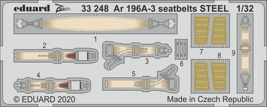 Eduard 33248 1:32 Arado Ar-196A-3 seatbelts STEEL