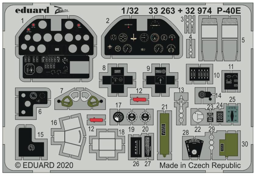 Eduard 33263 1:32 Curtiss P-40E Kittyhawk