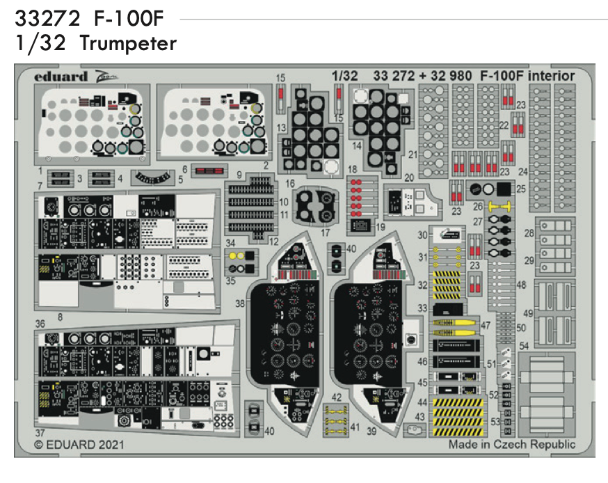 Eduard 33272 1:32 North-American F-100F Super Sabre