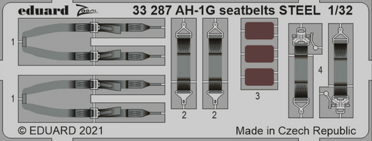 Eduard 33287 1:32 Bell AH-1G Cobra Seatbelts STEEL