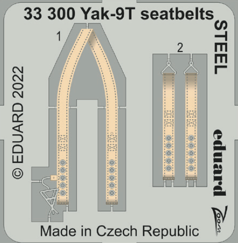 Eduard 33300 1:32 Yakovlev Yak-9T Seatbelts STEEL