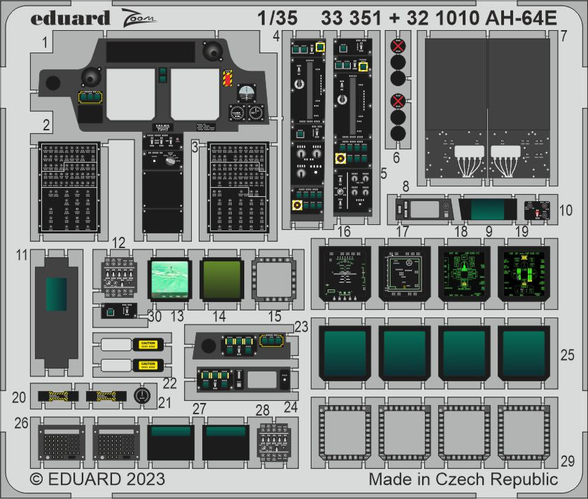 Eduard 33351 1:35 Boeing/Hughes AH-64E to be used with Takom