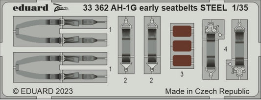 Eduard 33362 1:35 Bell AH-1G early seatbelts STEEL