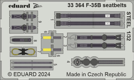 Eduard 33364 1:35  F-35B seatbelts STEEL
