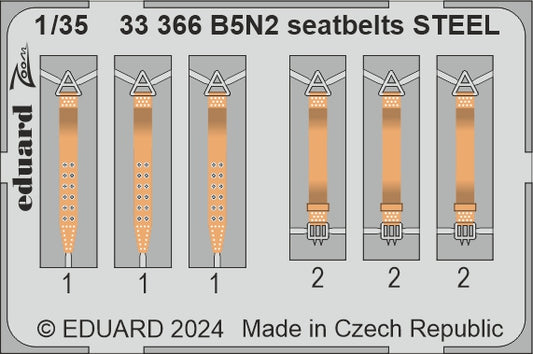 Eduard 33366 1:35 Nakajima B5N2 Type 97 Kate seatbelts STEEL
