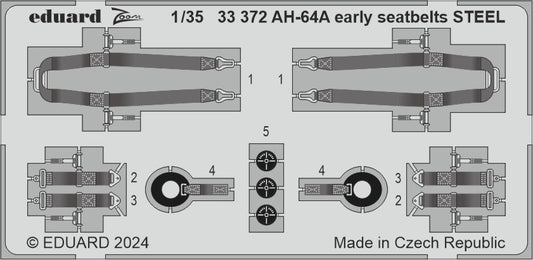 Eduard 33372 1:32 AH-64A Apache Early seatbelts STEEL