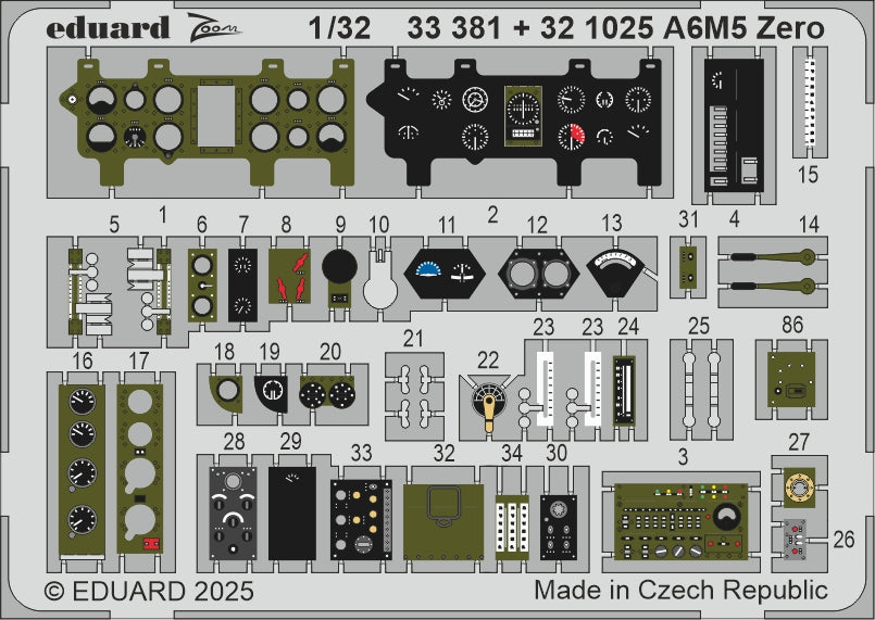 Eduard ED33381 1:32 Mitsubishi A6M5 Zero 1/32