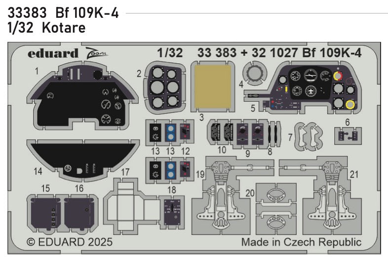 Eduard 33383 1:32 Messerschmitt Bf-109K-4