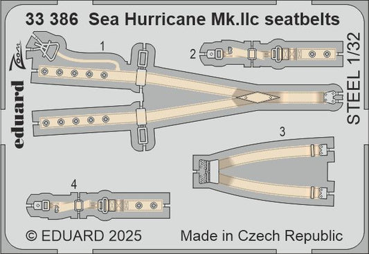 Eduard 33386 1:32 Hawker Sea Hurricane Mk.IIc seatbelts STEEL