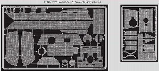 Eduard 35425 1:35 Zimmerit Pz.Kpfw.V Panther Ausf.A to be used with Tamiya