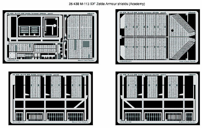 Eduard 35438 1:35 APC M113 Zelda armour shields Israeli Defence Force/IDF