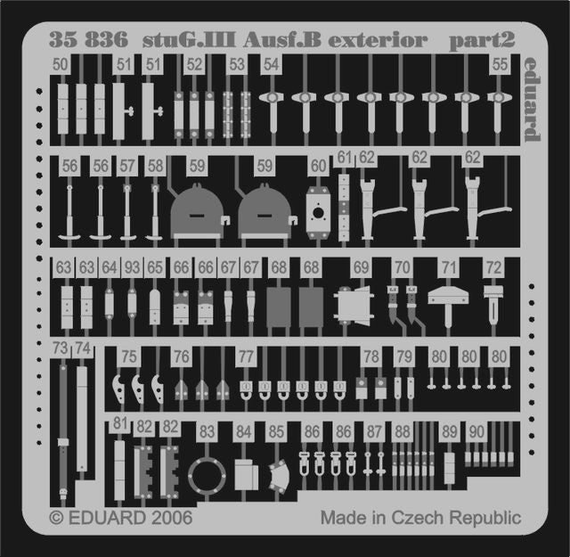 Eduard 35836 1:35 Sturmgeschutz/StuG.III Ausf.B exterior