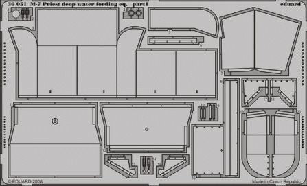 Eduard 36051 1:35 M7 Priest 105mm Howitzer Motor Carriage Deep Water Fording Equipment