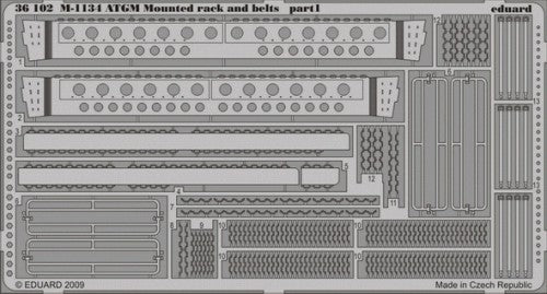 Eduard 36102 1:35 APC M1134 ATGM Mounted Rack and Belts