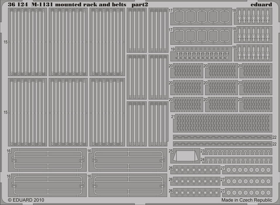 Eduard 36124 1:35 APC M1131 Stryker Mounted Rack and Belts