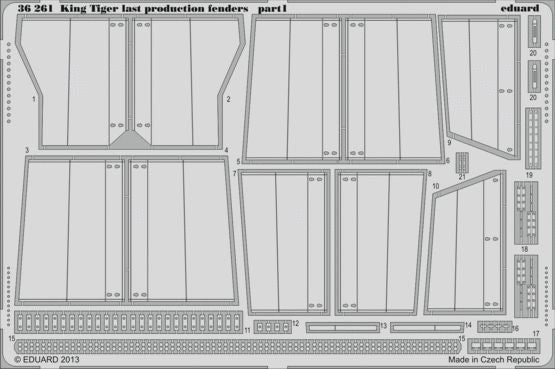 Eduard 36261 1:35 Pz.Kpfw.VI King Tiger Sd.Kfz.182 (Late production) Fenders