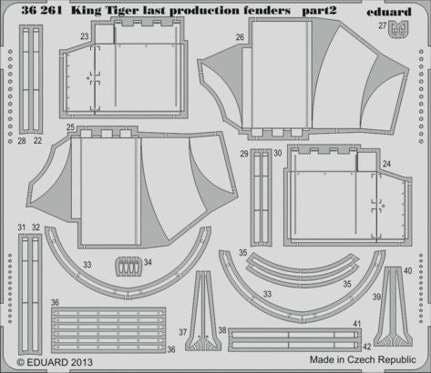 Eduard 36261 1:35 Pz.Kpfw.VI King Tiger Sd.Kfz.182 (Late production) Fenders