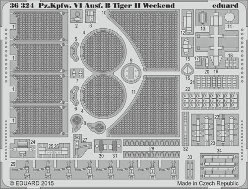 Eduard 36324 1:35 Pz.Kpfw.VI Ausf.B Tiger II Weekend upgrade set