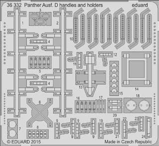 Eduard 36332 1:35 Pz.Kpfw.V Ausf.D Panther handles and holders