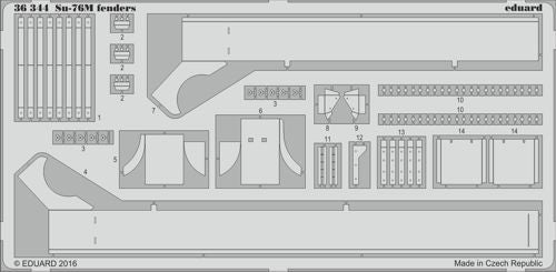 Eduard 36344 1:35 Soviet SU-76M fenders