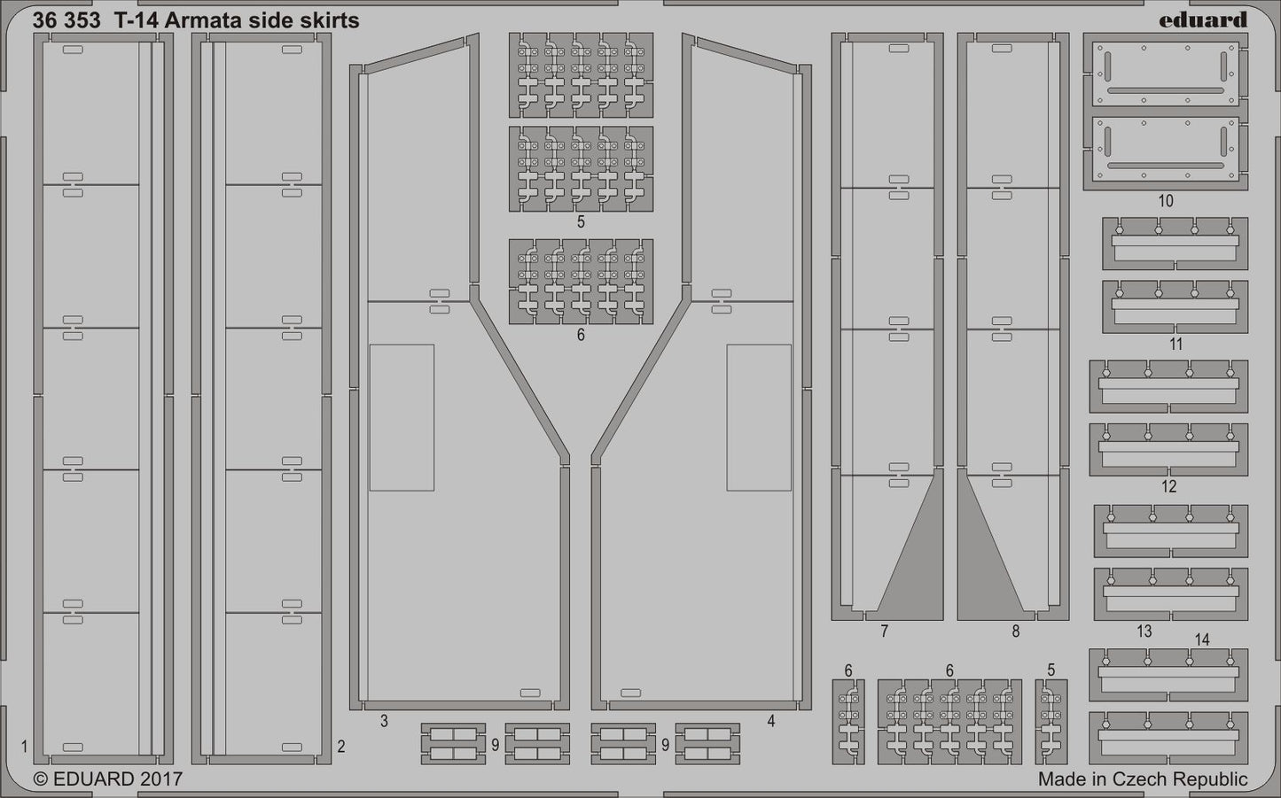 Eduard 36353 1:35 Soviet T-14 Armata side skirts