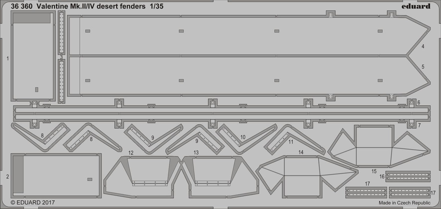 Eduard 36360 1:35 Valentine Mk.II/IV desert fenders