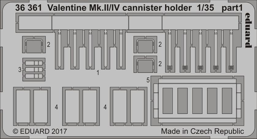 Eduard 36361 1:35 Valentine Mk.II/IV cannister holder