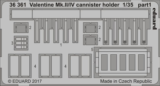 Eduard 36361 1:35 Valentine Mk.II/IV cannister holder