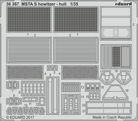 Eduard 36367 1:35 MSTA Self Propelled Howitzer - hull