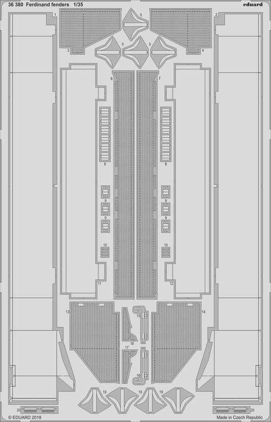 Eduard 36380 1:35 Sd.Kfz.184 'Ferdinand' Tiger fenders