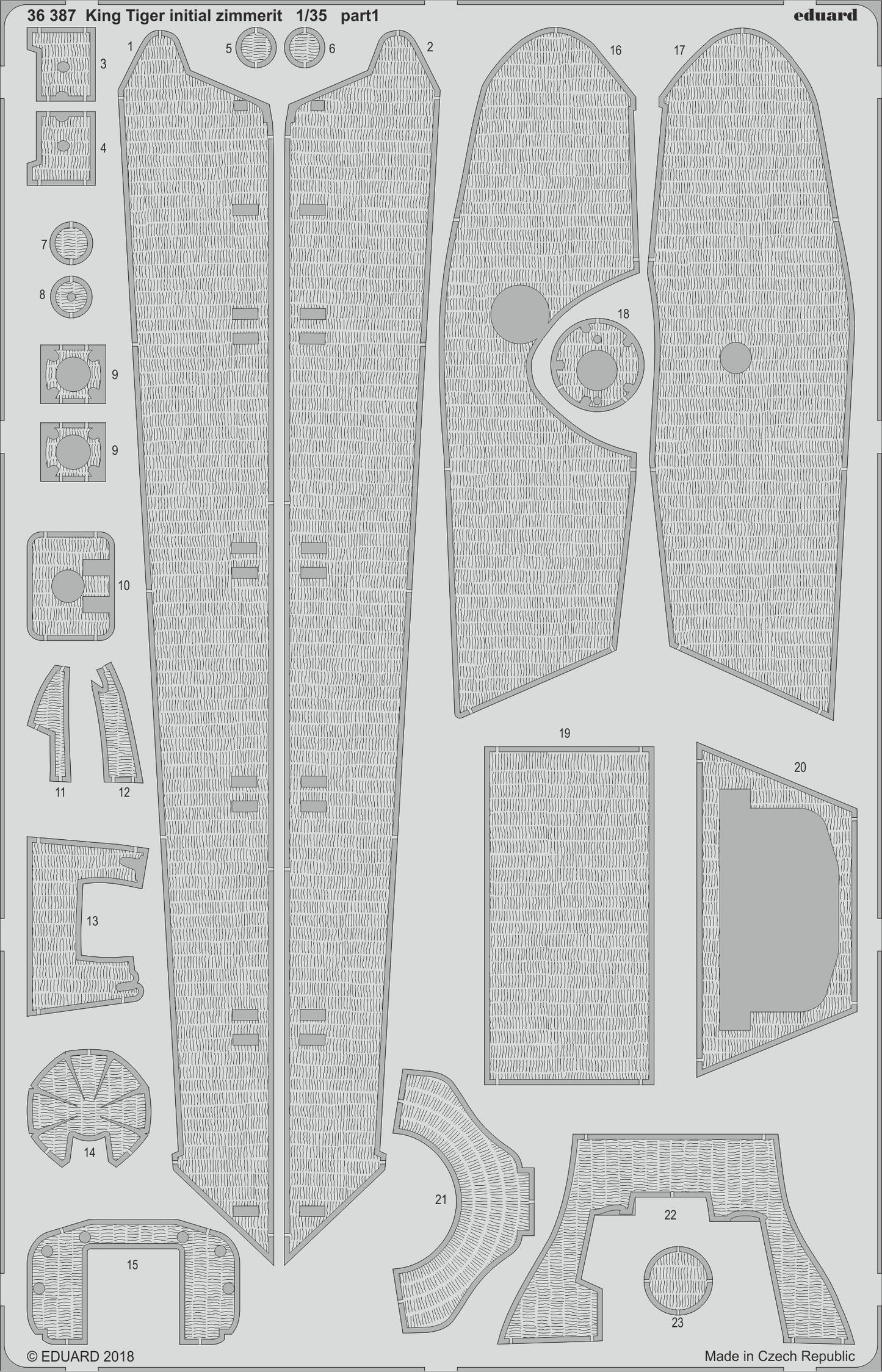 Eduard 36387 1:35 Pz.Kpfw.VI King Tiger initial zimmerit