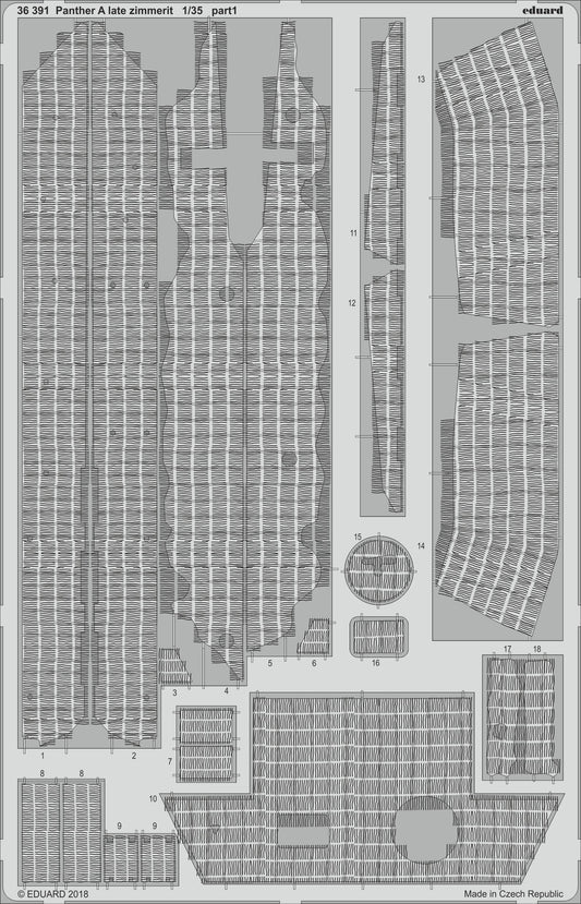 Eduard 36391 1:35 Sd.Kfz.171/267 Panther A late zimmerit