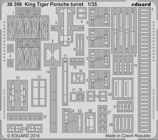 Eduard 36398 1:35 Sd.Kfz.182 King Tiger Porsche turret