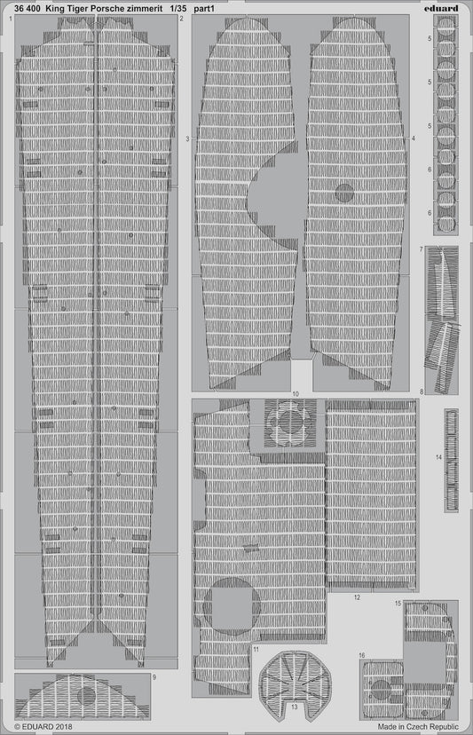 Eduard 36400 1:35 Sd.Kfz.182 King Tiger Porsche zimmerit
