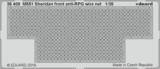 Eduard 36408 1:35 M551 Sheridan front anti-RPG wire net