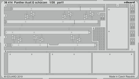 Eduard 36414 1:35 Pz.Kpfw.V Ausf.G Panther schürzen