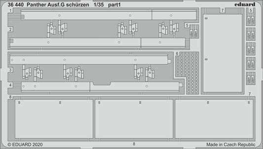 Eduard 36440 1:35 Pz.Kpfw.V Ausf.G Panther schurzen