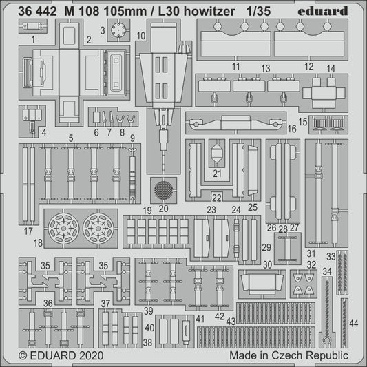 Eduard 36442 1:35 M108 105mm/L30 Self-Propelled Howitzer