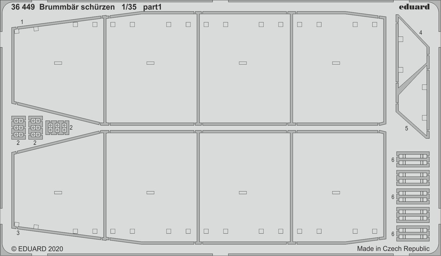 Eduard 36449 1:35 Brummbar Sd.Kfz.166 Early schurzen armour