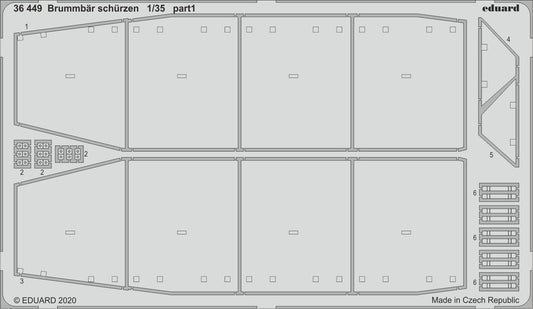 Eduard 36449 1:35 Brummbar Sd.Kfz.166 Early schurzen armour