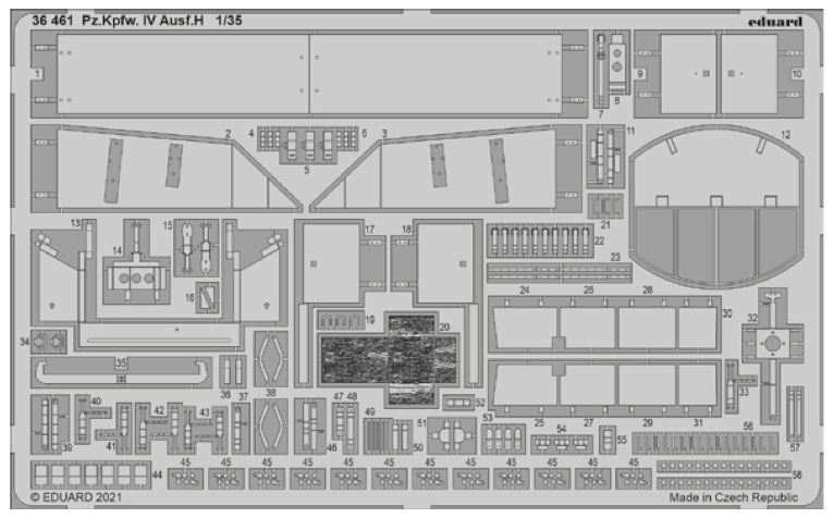 Eduard 36461 1:35 Pz.Kpfw.IV Ausf.H for Mini Art